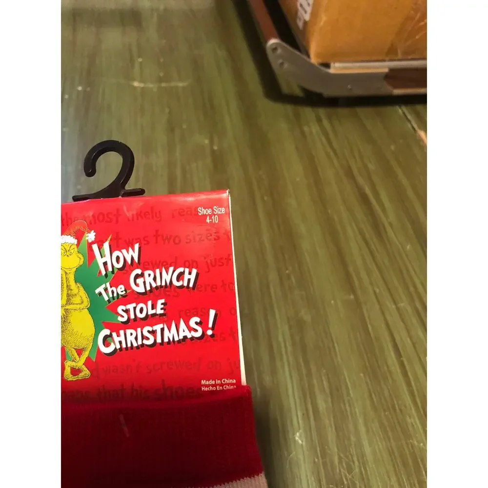 How the Grinch Stole Christmas Socks NEW Shoe Size 4-10